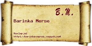 Barinka Merse névjegykártya
